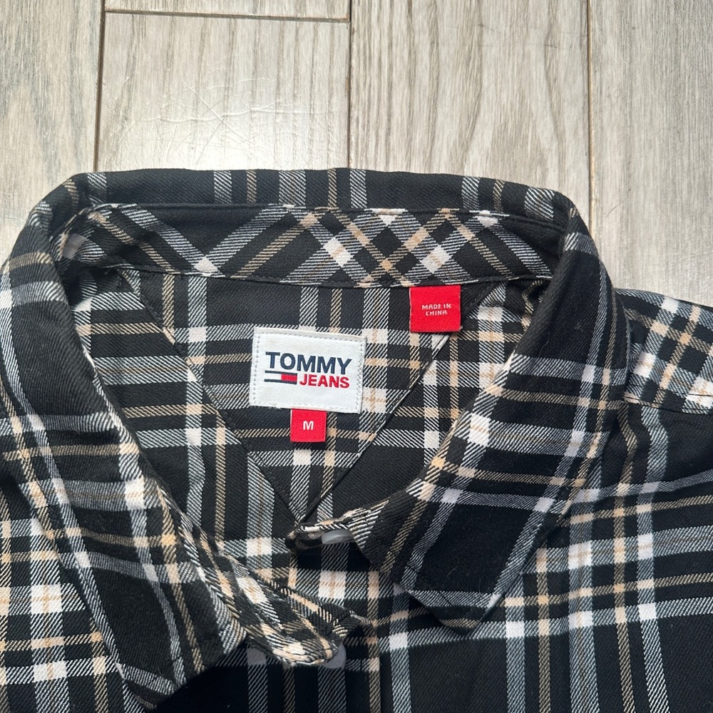 Tommy Hilfiger Black and White Checkered Shirt - Picture 2 of 4
